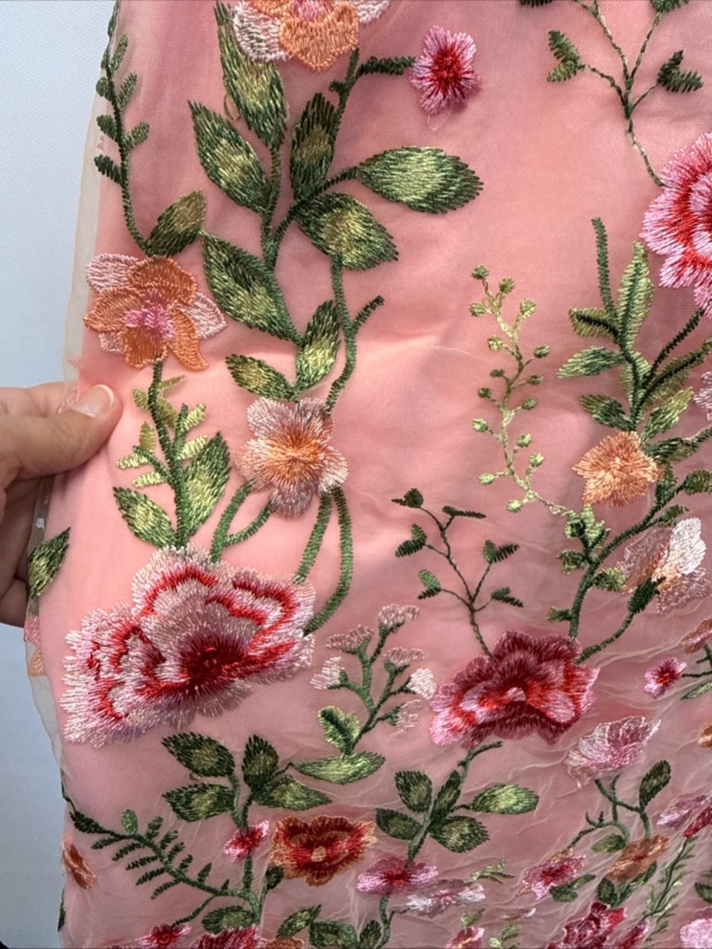 NWT Lulus Sz L Blooming For Love Pink Floral Embroidered Midi Dress Party Prom - Picture 7 of 15